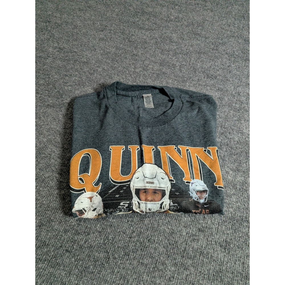 Quinn Ewers Texas Longhorns Football Quinn Ewers Gray TShirt Men's Size XL